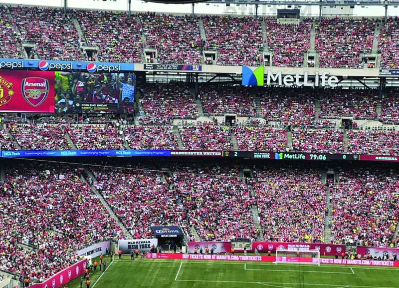 
حضور قياسي في مباراة مانشستر يونايتد وأرسنال
