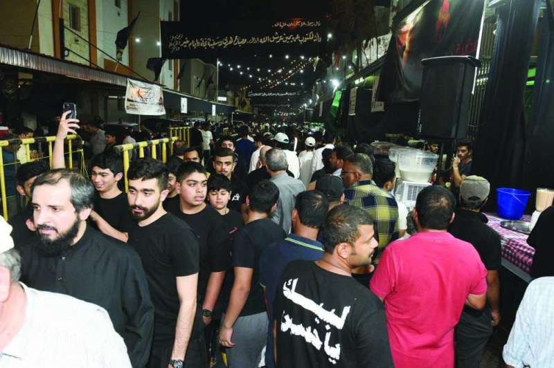 
جانب من الحضور في الحسينية الكربلائية
