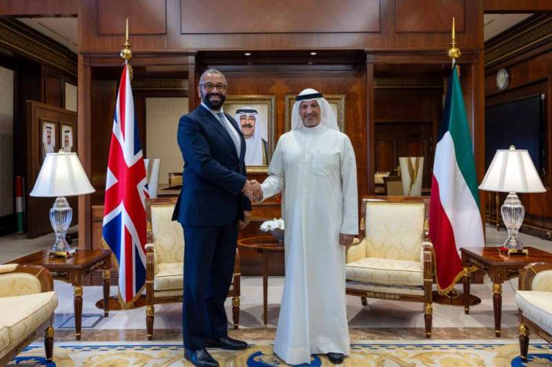 سالم العبدالله بحث وكليفرلي الارتقاء بالعلاقات الكويتية البريطانية إلى مستويات أشمل 