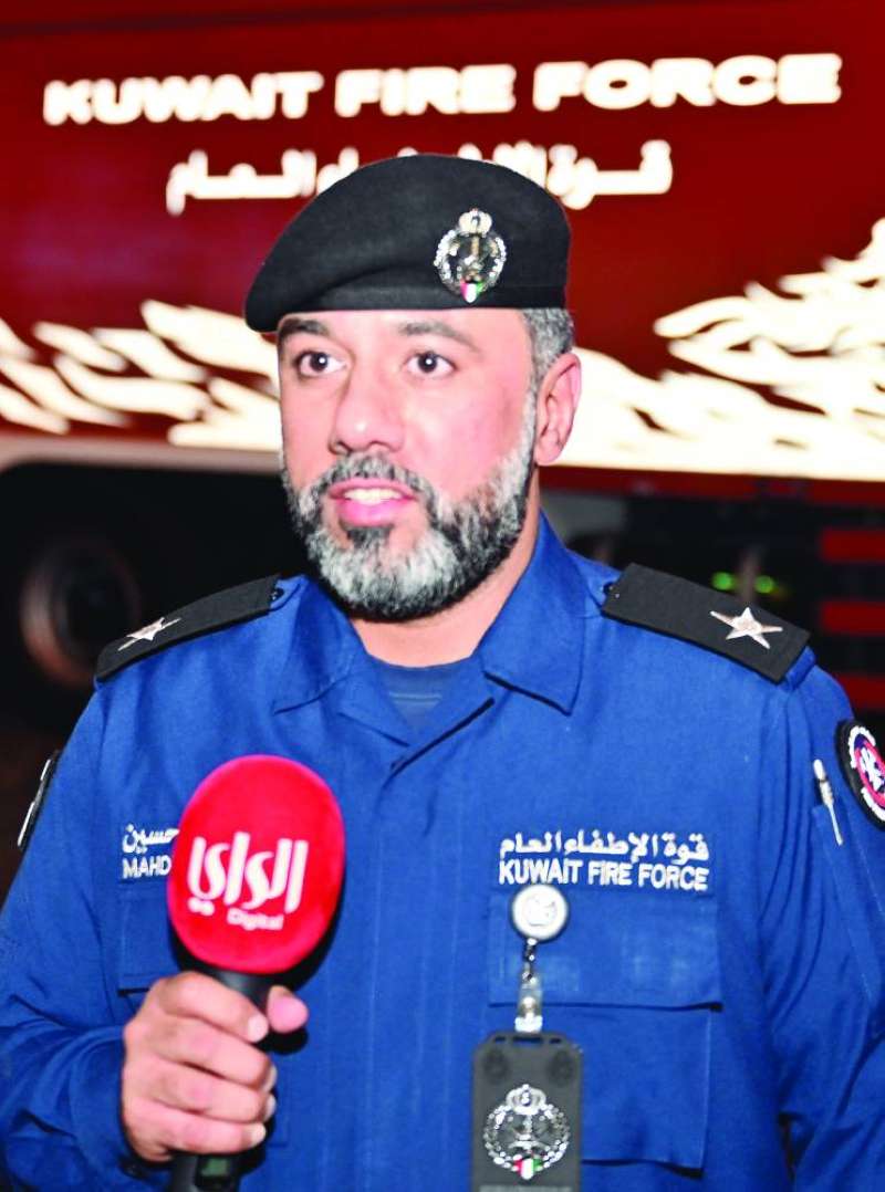
مهدي أحمد متحدّثاً عن دور «الإطفاء»
