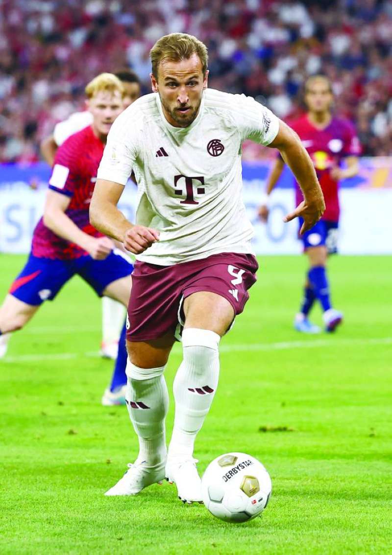 
هاري كاين في مباراة كأس «السوبر» الألمانية	 (رويترز)
