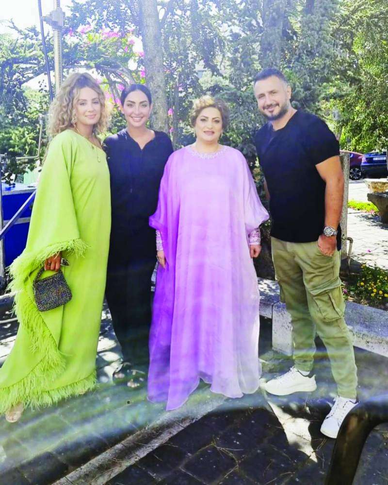 إيلي السمعان مع أمل محمد ونور الغندور من كواليس «شهر زي العسل» 