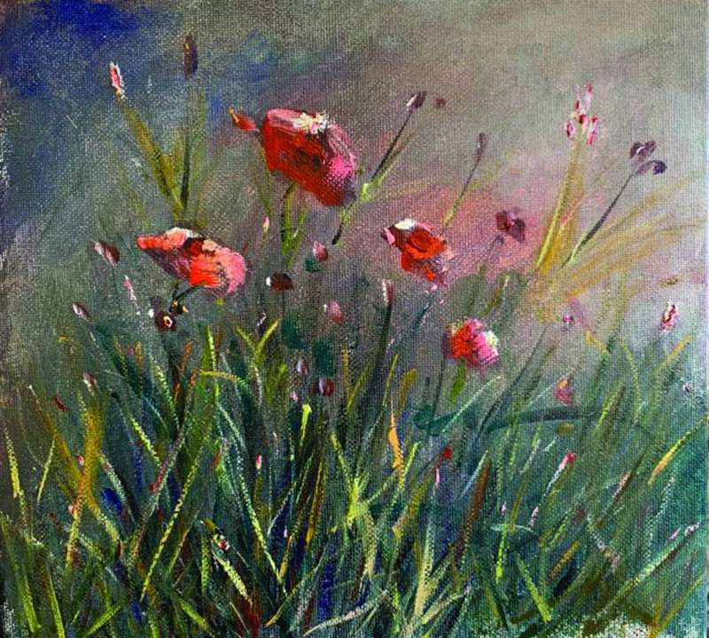 لوحة بالألوان الزيتية 