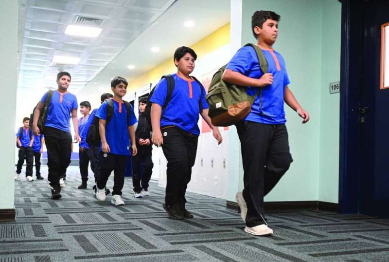 
تلاميذ عادوا إلى مدرستهم