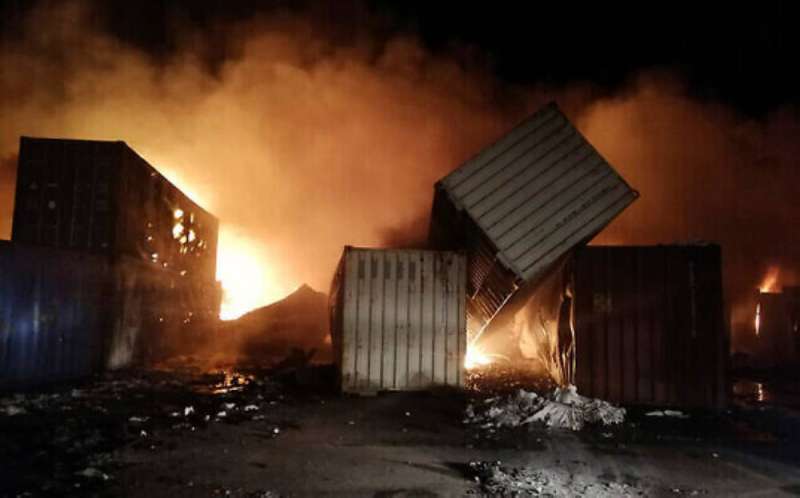 استهداف إسرائيلي لحاويات إيرانية في ميناء اللاذقية (أرشيفية)