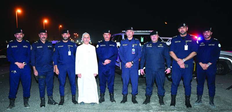 
الرجيب والخليفي والقيادات الأمنية في المنفذ