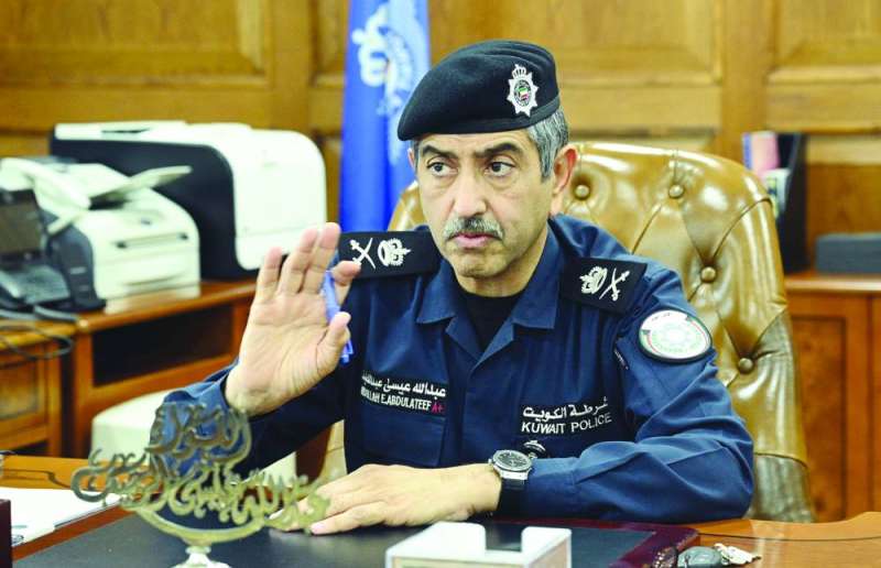 
اللواء عبدالله الرجيب متحدثاً لـ«الراي» 	(تصوير نايف العقلة)
