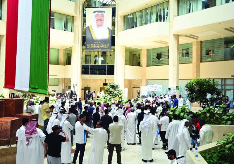 جانب من الاعتصام