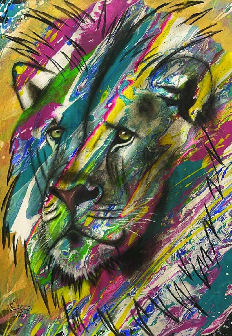 لوحة «براءة القوة» للفنانة جمانة دشتي 