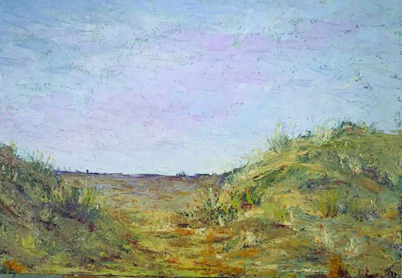 لوحة «ربيع الصبية» للفنان عبدالعزيز التميمي 