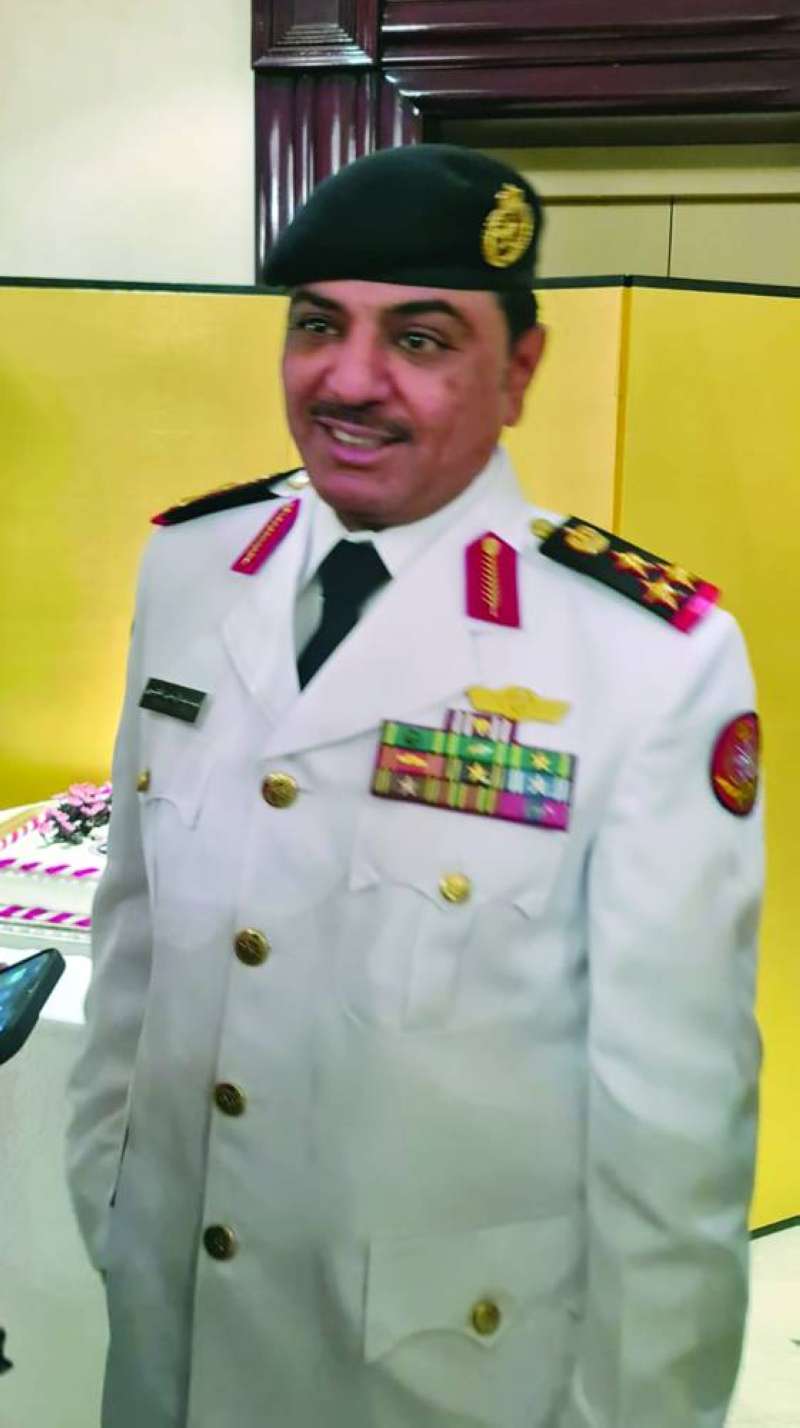 فهد العتيبي متحدثاً للصحافيين