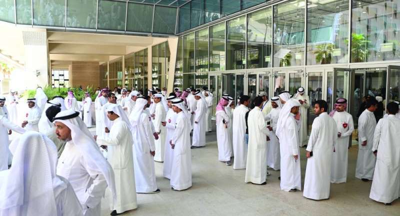 جانب من اعتصام الطلبة ضد التدخلات في شؤون الجامعة 	 (تصوير نايف العقلة) 