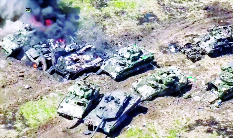 دبابات غربية دمُرتها الدفاعات الروسية 