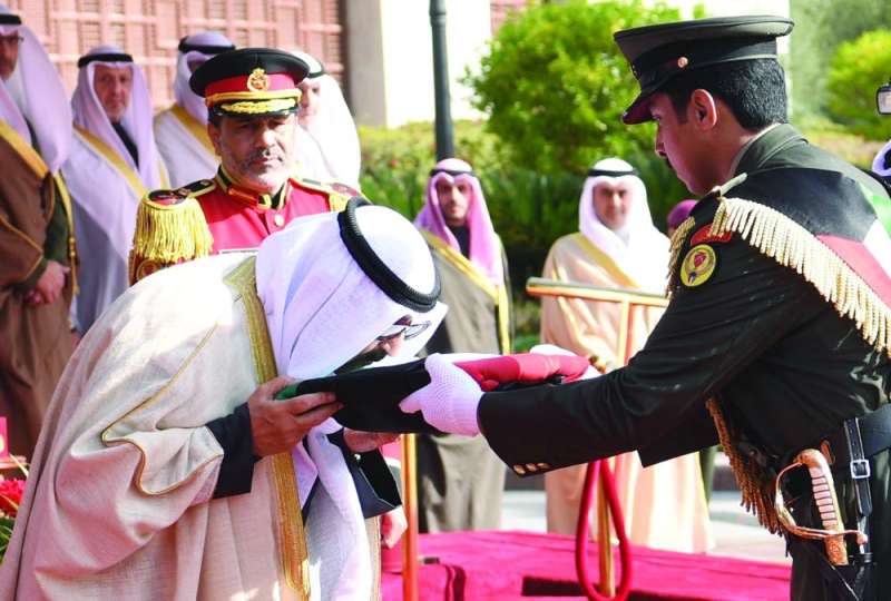 ولي العهد خلال مراسم رفع العَلم (فبراير 2023)