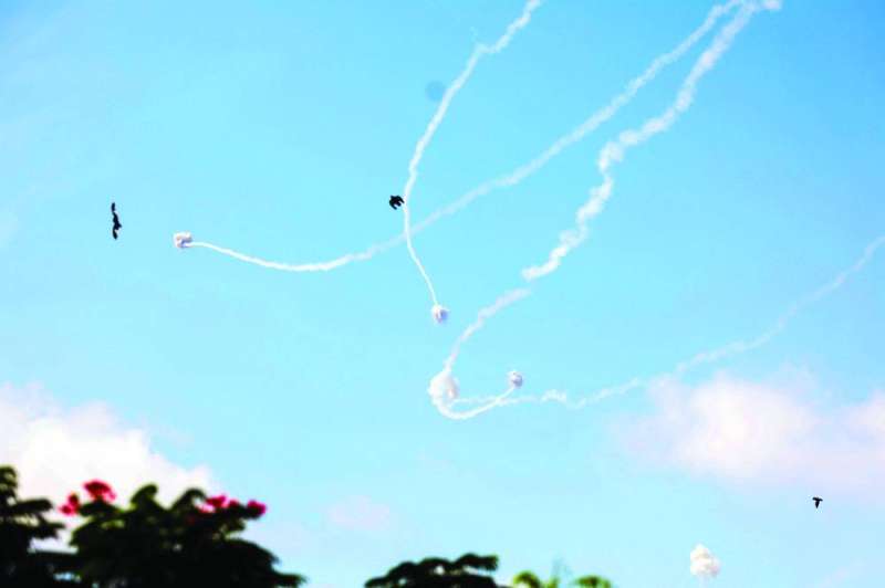 


اعتراض صواريخ في سديروت جنوب إسرائيل (رويترز) 