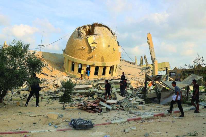 


مسجد مدمر في خان يونس جنوب غزة جراء العدوان الإسرائيلي (ا ف ب) 