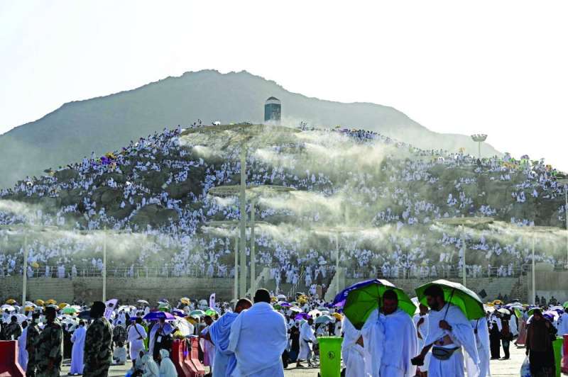 وقفة الحجاج الكبرى في مشعر عرفات (أ ف ب)