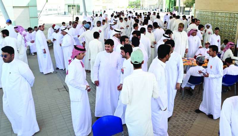 حضور طلابي كبير (تصوير نايف العقلة)