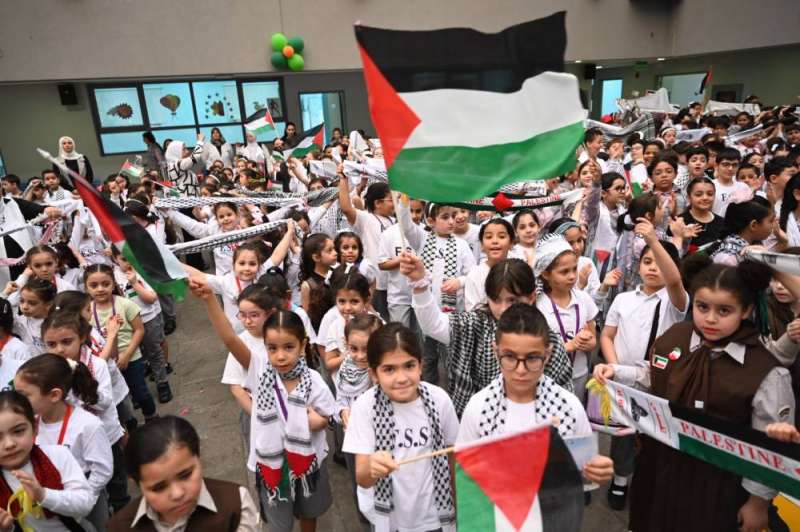 أنشطة تضامنية في مدارس الكويت مع الشعب الفلسطيني
