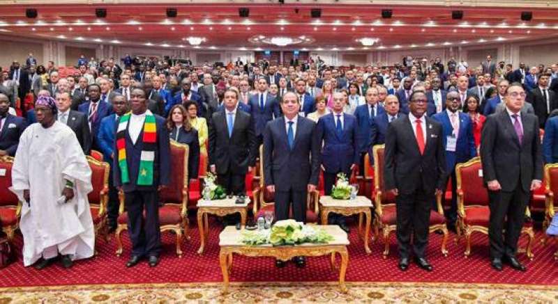  السيسي خلال افتتاح فعاليات المعرض الإفريقي للتجارة البينية في القاهرة 