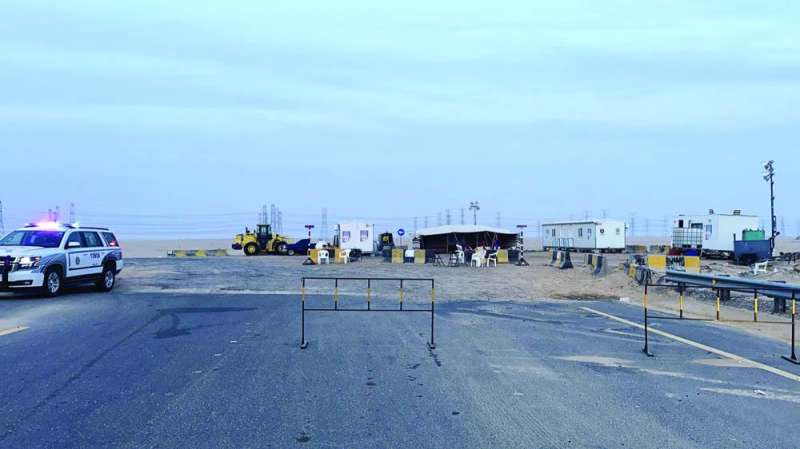 النقطة الأمنية في نهاية جسر جابر 