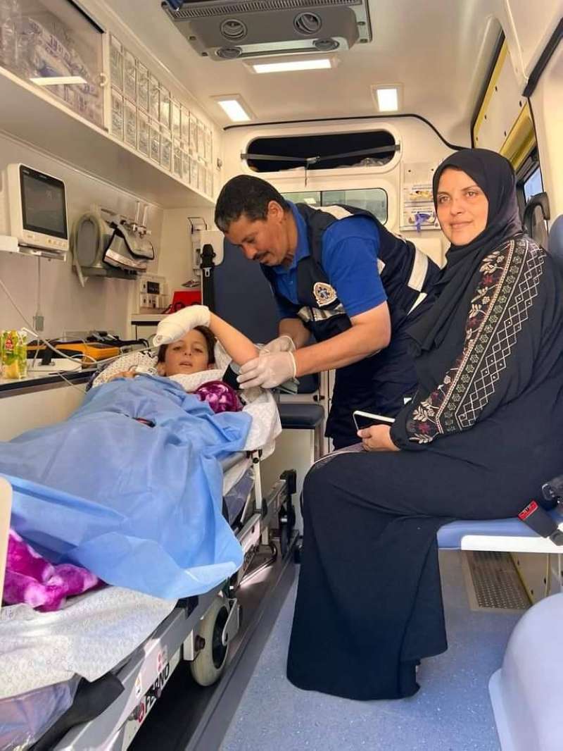  نقل الطفل الفلسطيني المصاب كحيل من رفح إلى القاهرة 