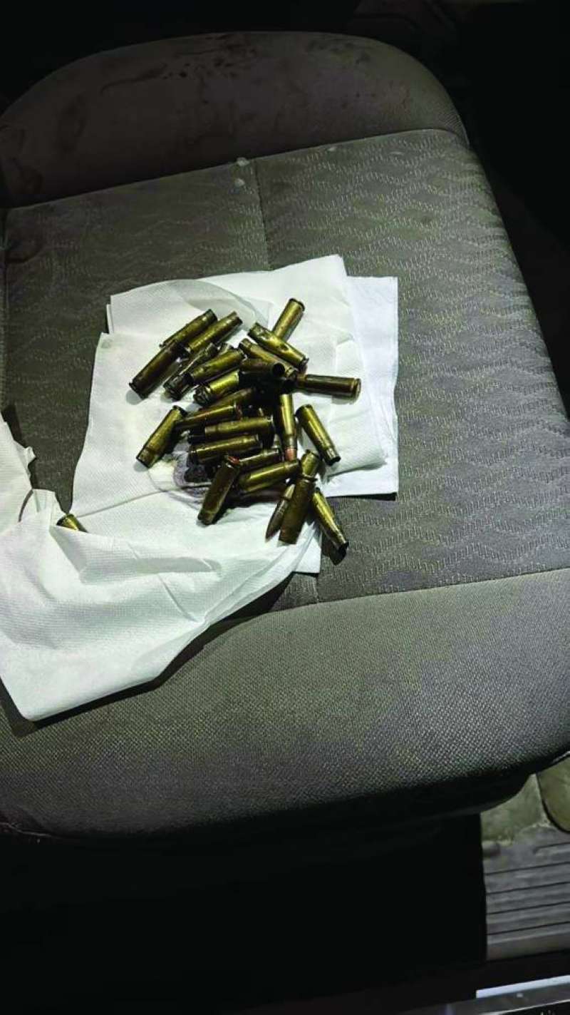 رصاصات تم العثور عليها في الموقع