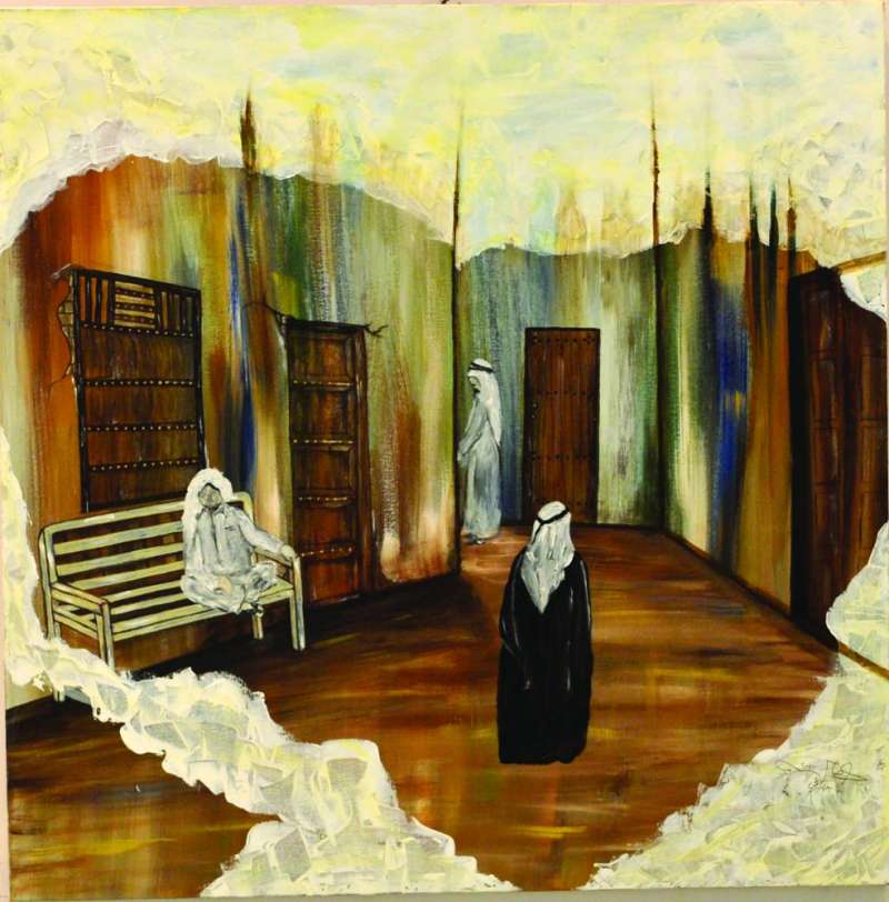 إحدى لوحات بن حجي