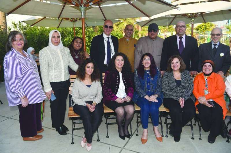 نسرين ربيعان مع ممثلي وسائل الإعلام