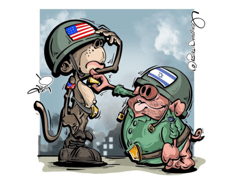 بريشة الفنان طارق بستكي (بالتعاون مع جمعية الكاريكاتير الكويتية)