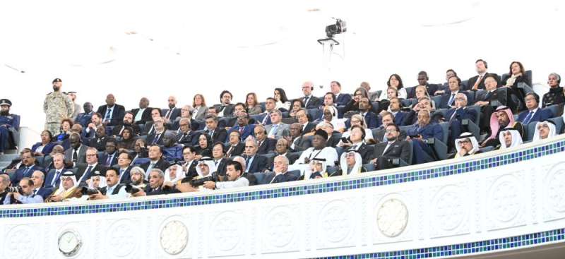 جانب من السفراء والديبلوماسيين الذين حضروا جلسة أداء سمو الأمير اليمين الدستورية الأربعاء الماضي