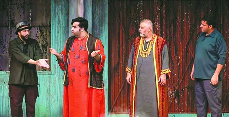 


مشهد من مسرحية «شيخ روحاني» 