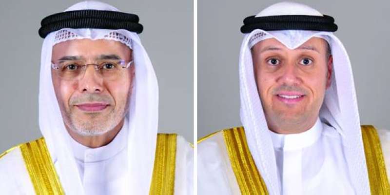 الوزيران فهد الجارالله وعادل المانع 