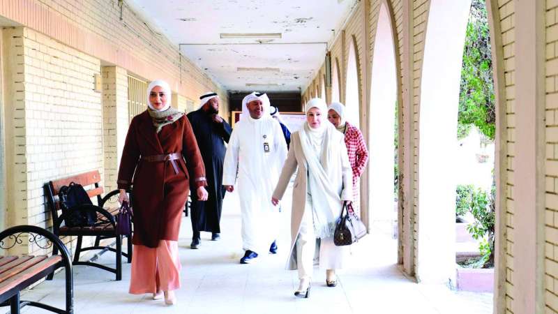 قياديو الوزارة خلال الجولة التفقدية