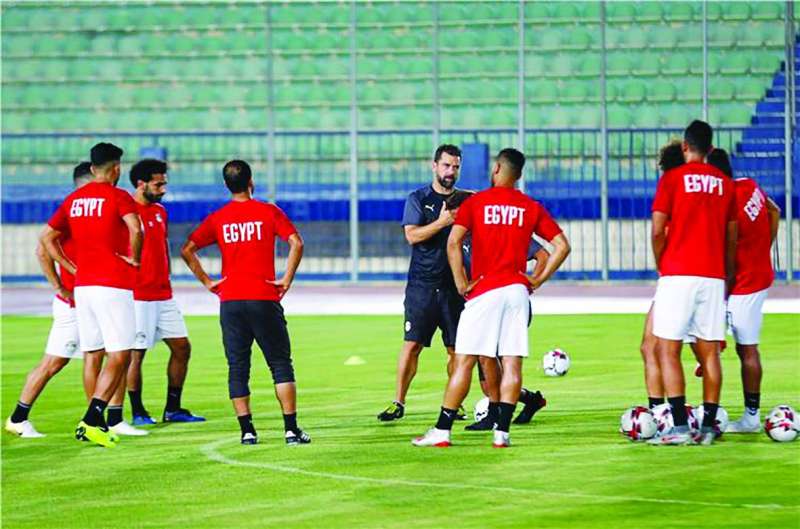 جانب من تدريبات منتخب مصر
