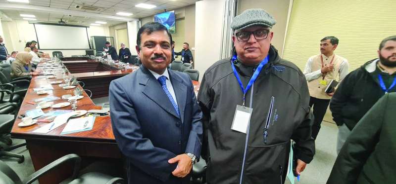 السفير بارديشي والزميل خالد الشرقاوي 