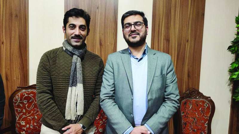 الزميل نايف كريم مع محافظ شيراز