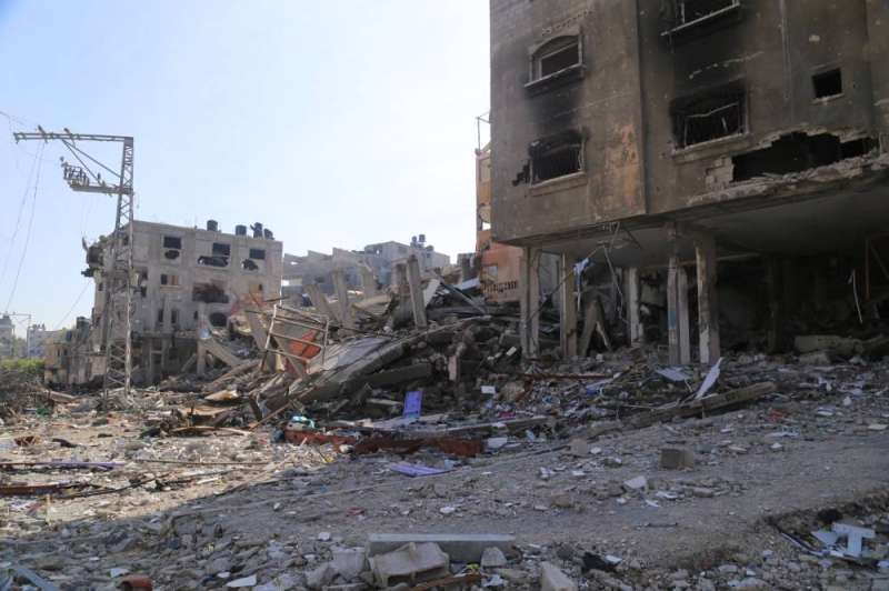  دمار واسع في مخيم جباليا للاجئين (شينخوا)