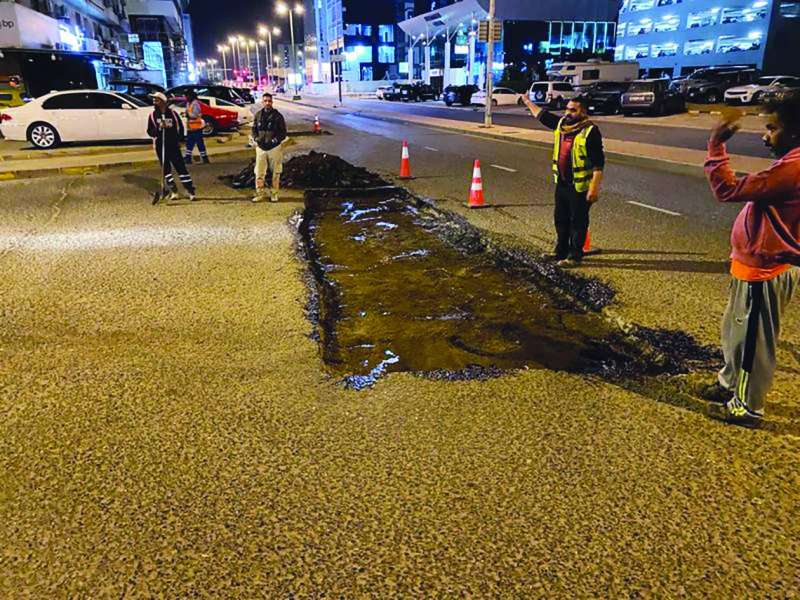 معالجة شارع جابر المبارك 