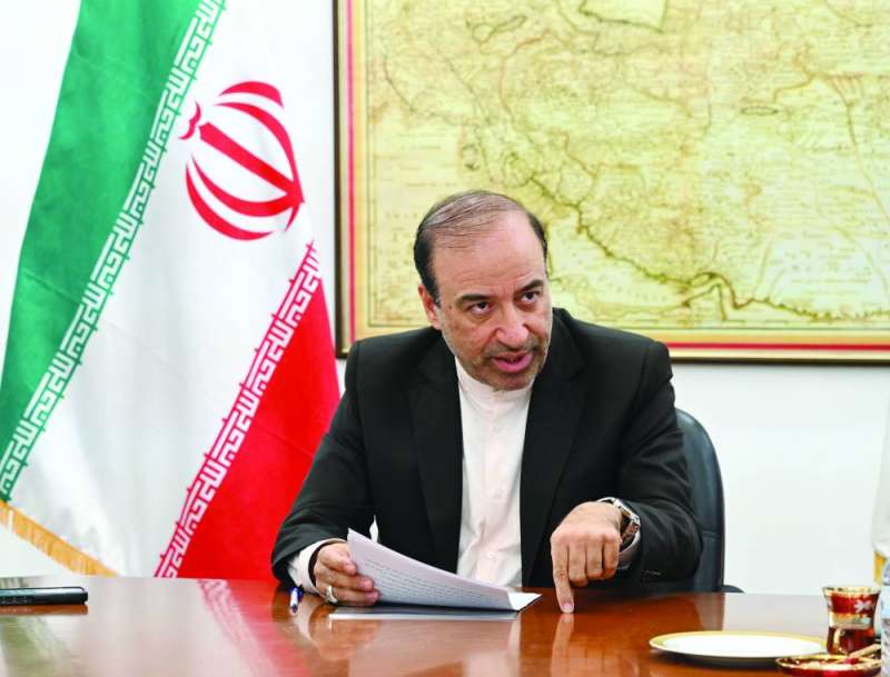 


السفير الإيراني في المؤتمر الصحافي 	 (تصوير أسعد عبدالله) 