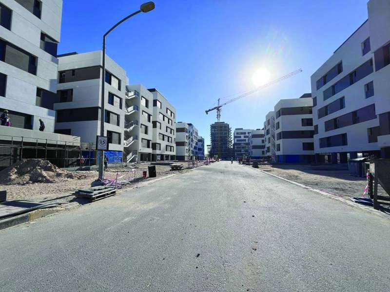 جانب من الوحدات السكنية لمشروع تطوير مدينة جابر الأحمد