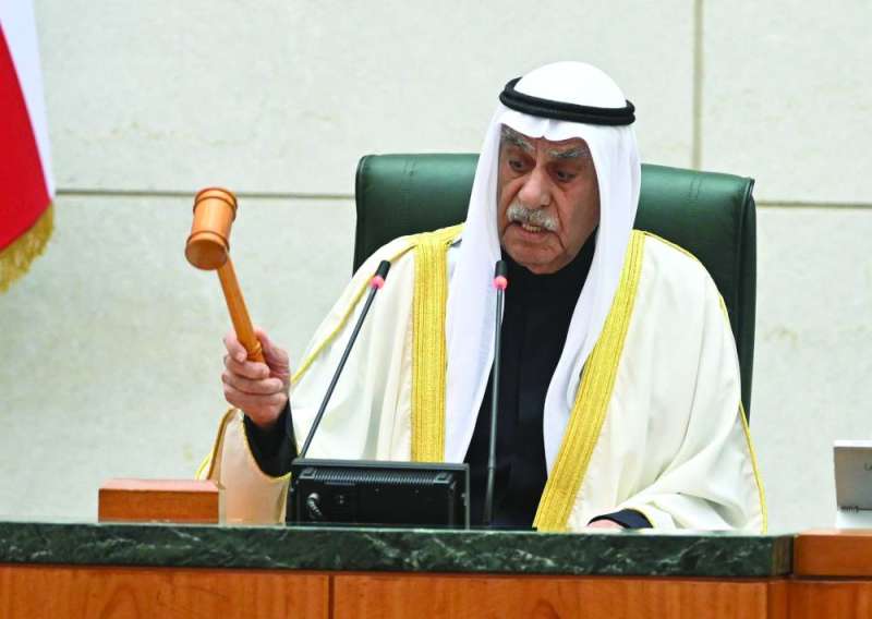 السعدون يرفع الجلسة 	 (تصوير أسعد عبدالله) 