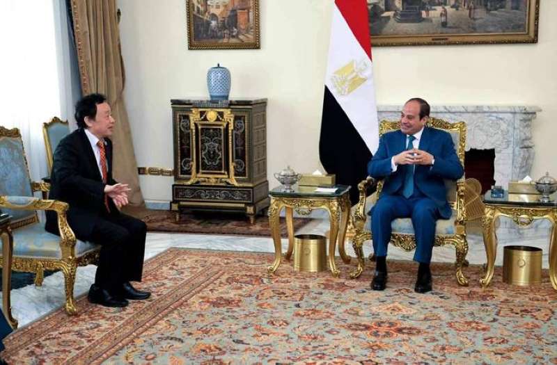 السيسي مُستقبلاً شو دونيو في القاهرة أمس