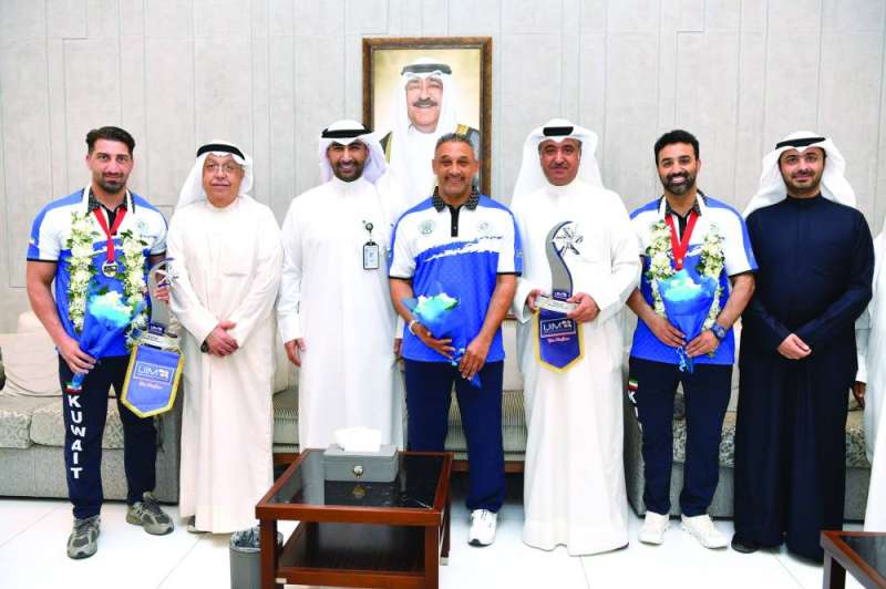 وفد منتخب الكويت في قاعة التشريفات