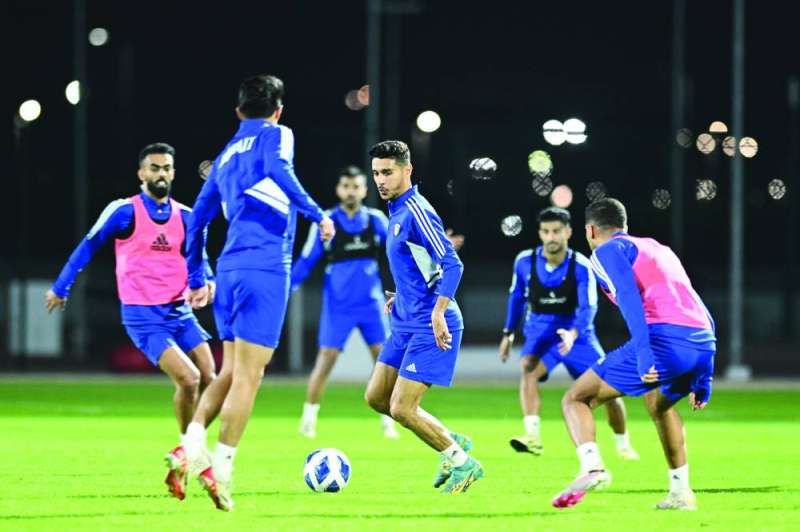 جانب من التدريب الأخير في المعسكر 