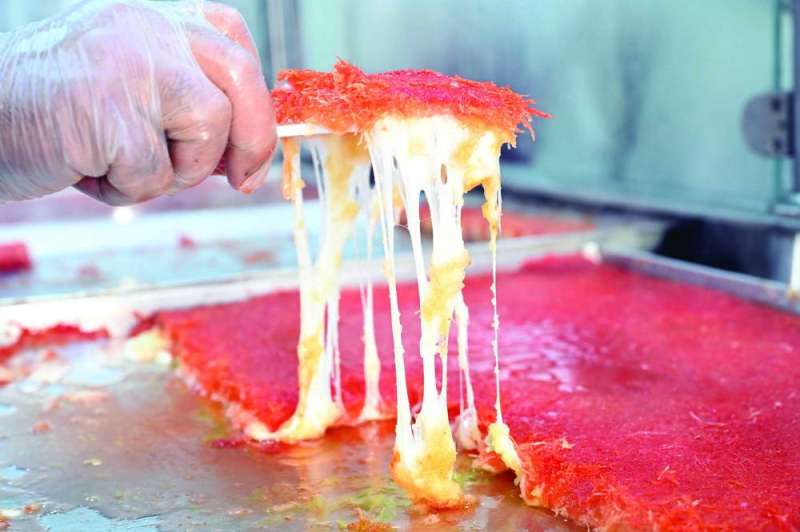 الكنافة النابلسية 		(تصوير أسعد عبدالله) 