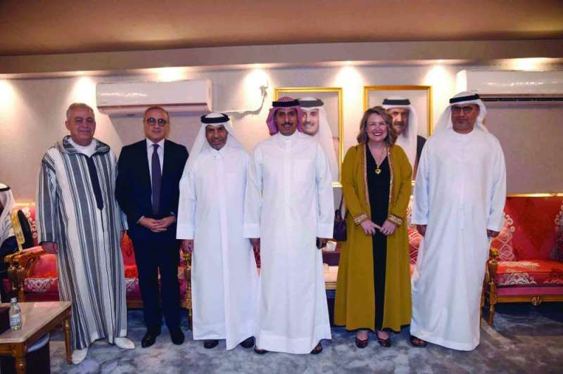 سفراء الإمارات واستراليا وتونس والمغرب مع السفير القطري