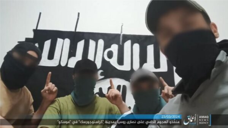  
صورة نشرتها وكالة "أعماق" التابعة لـ"داعش خراسان" لمنفذي الهجوم الأربعة