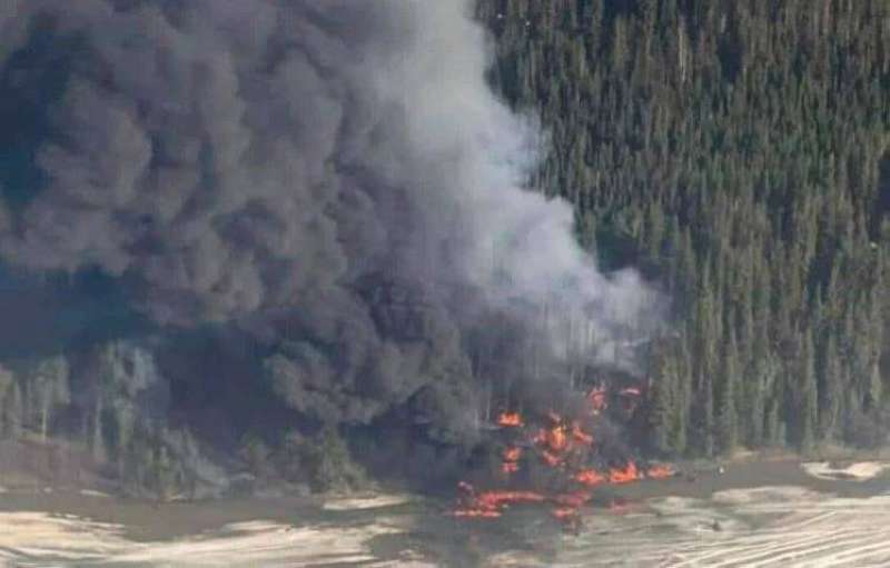 اندلاع حريق بعد تحطم الطائرة قرب نهر تانانا في ألاسكا