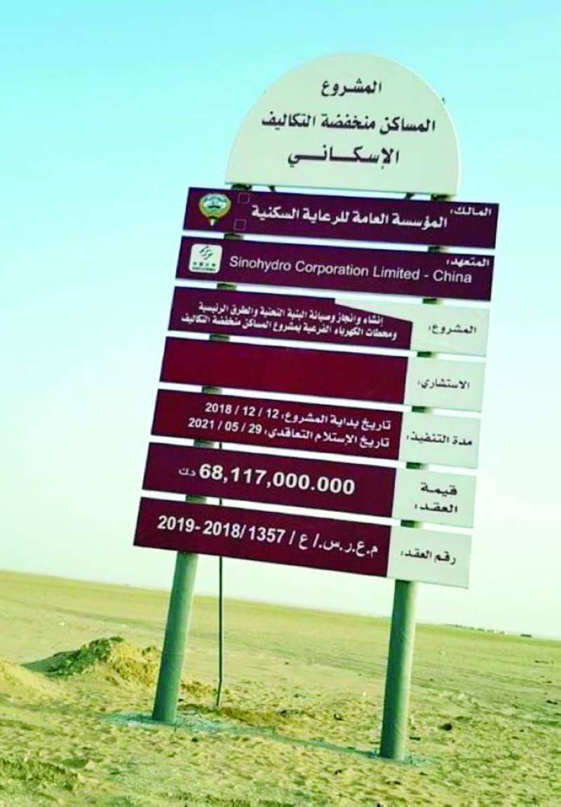 


لقطة أرشيفية لأحد عقود «الرعاية» للمساكن منخفضة التكاليف 